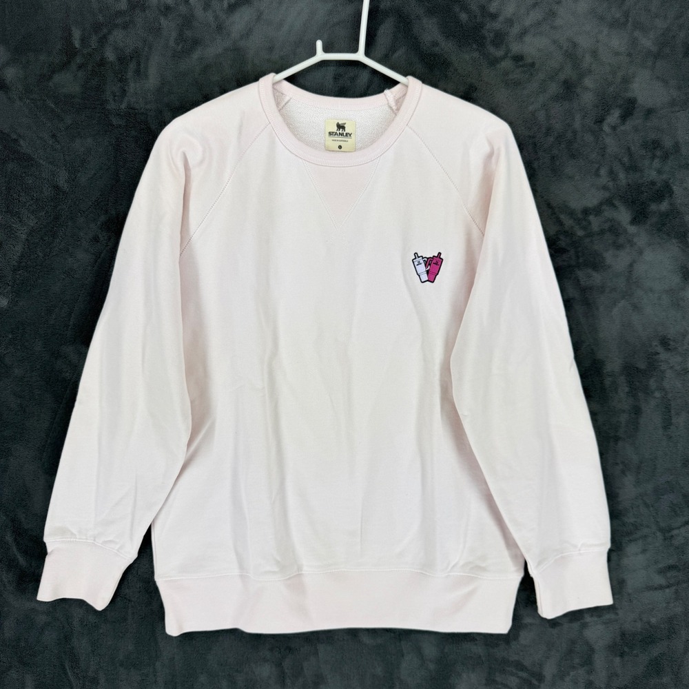 Stanley Quencher Love Tumbler Graphic Crewneck‎ Sweatshirt Light Pink Large